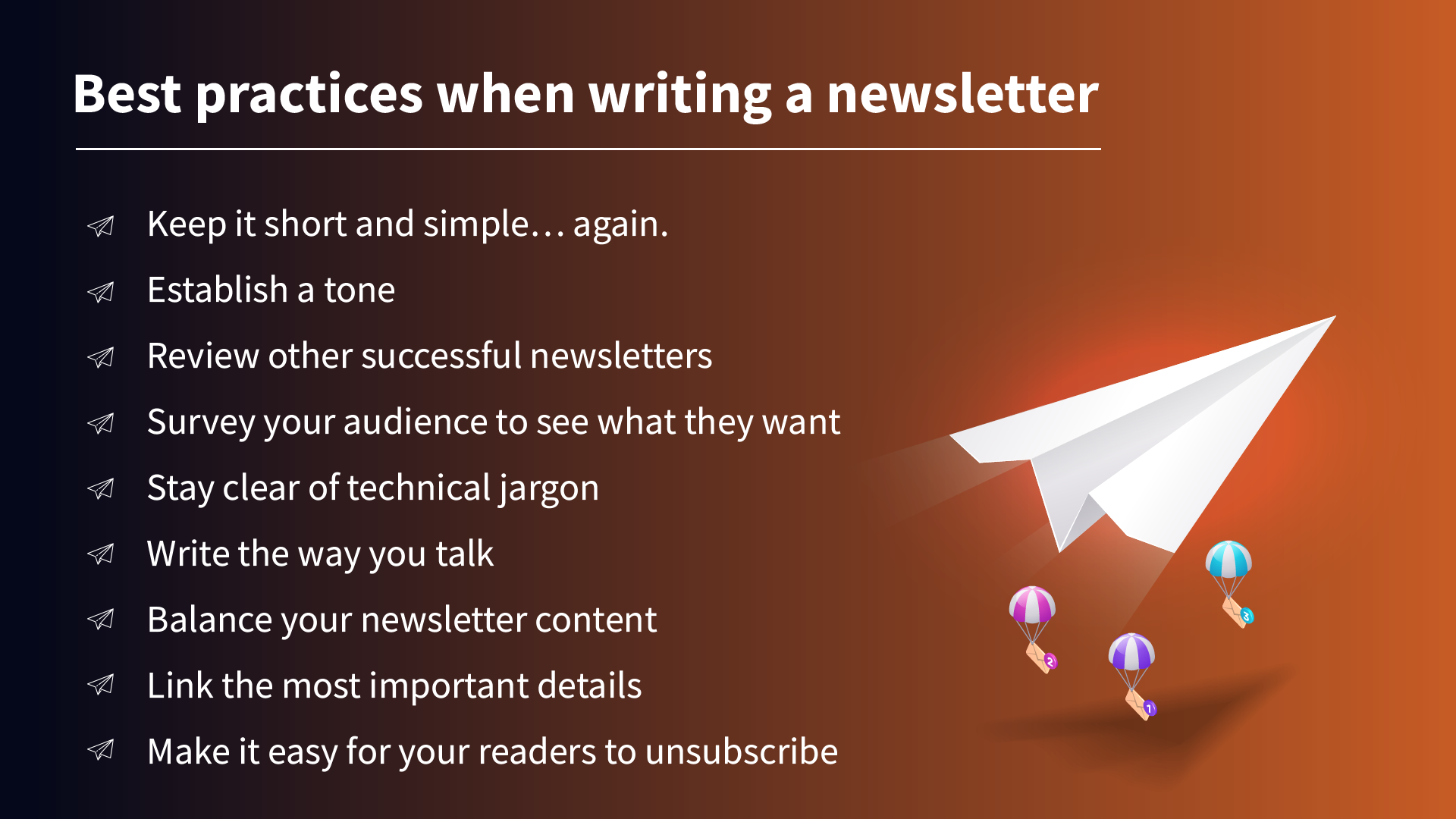 Best practices when writing a newsletter